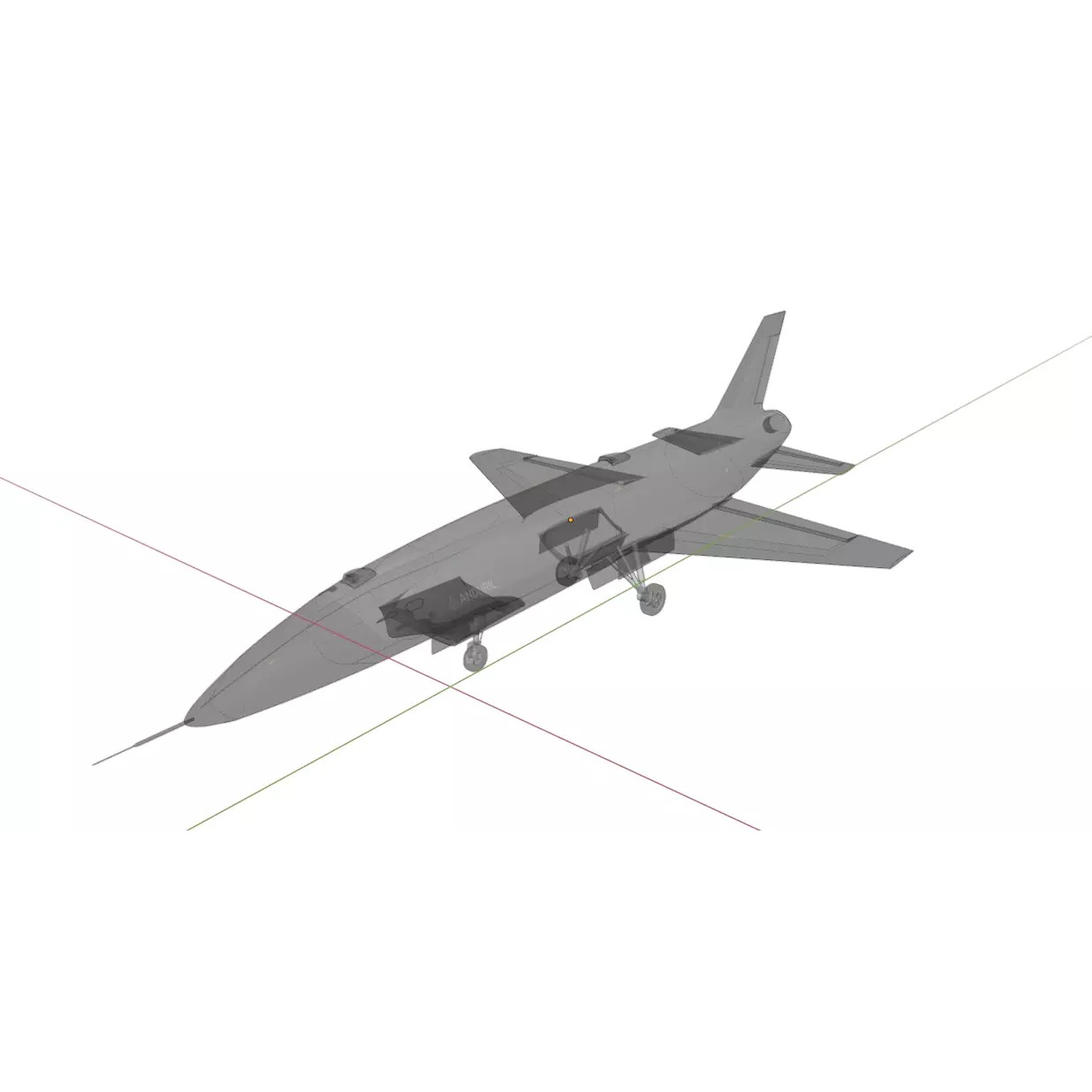 Anduril YFQ-44 Fury - Low-Poly Game-Ready 3D Model - View 17