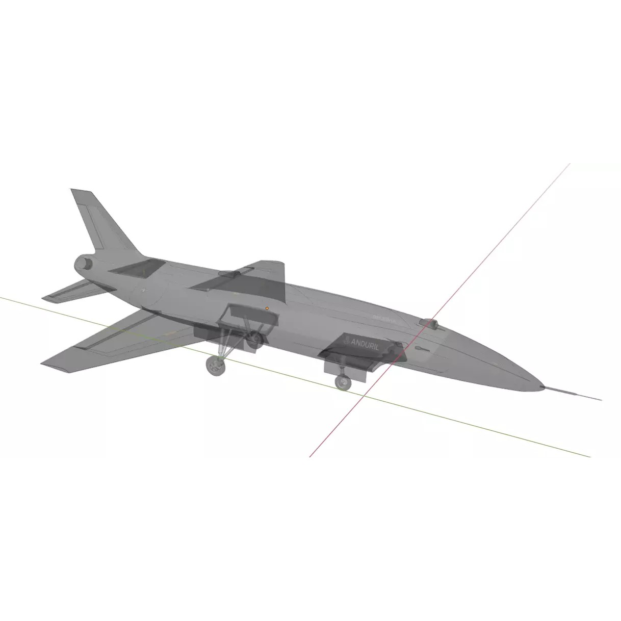Anduril YFQ-44 Fury - Low-Poly Game-Ready 3D Model - View 18