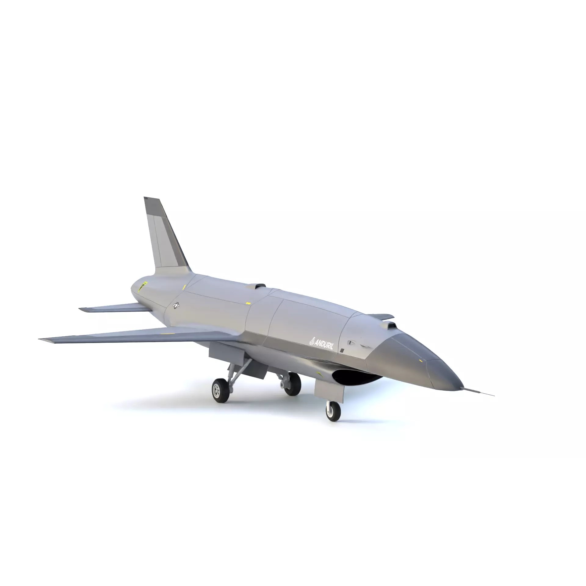 Anduril YFQ-44 Fury - Low-Poly Game-Ready 3D Model - View 2