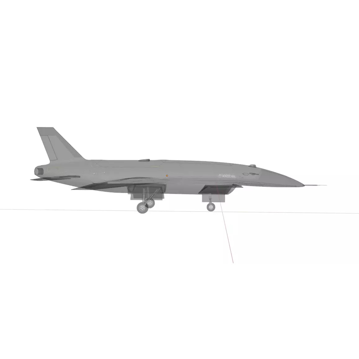Anduril YFQ-44 Fury - Low-Poly Game-Ready 3D Model - View 20