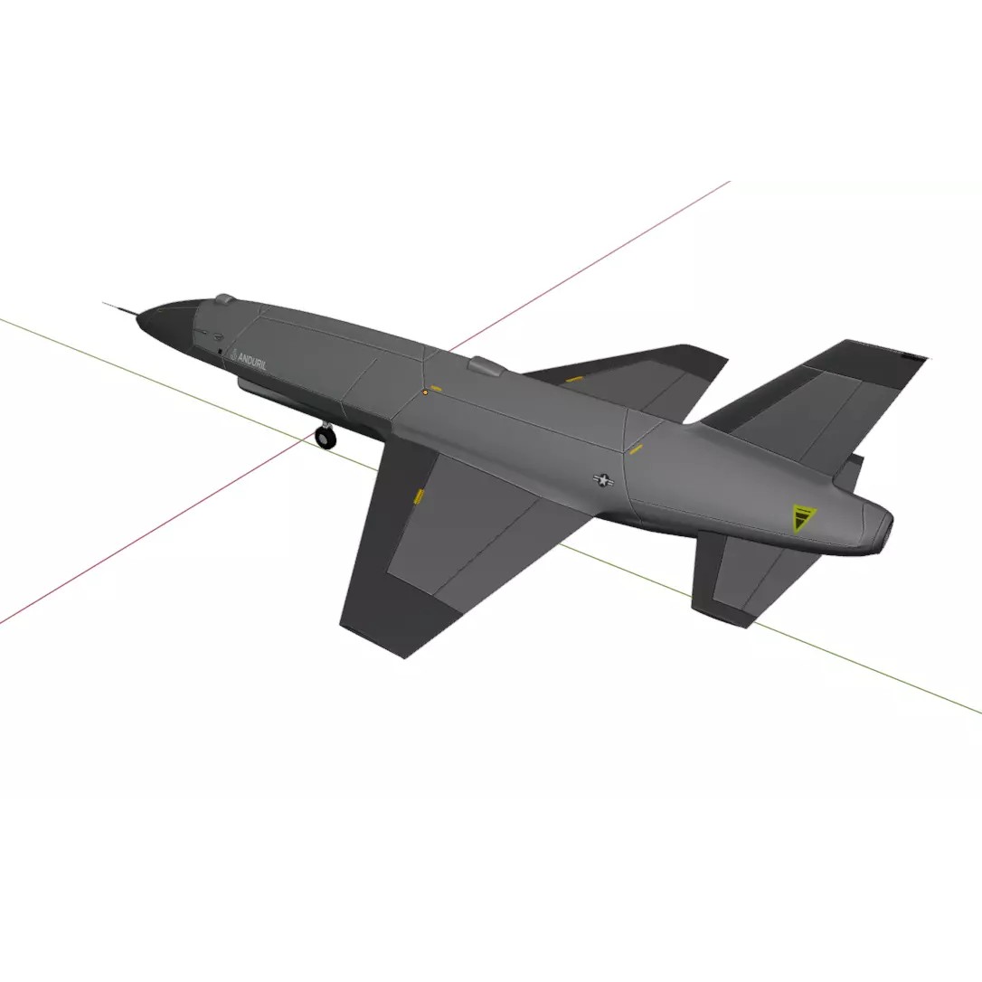 Anduril YFQ-44 Fury - Low-Poly Game-Ready 3D Model - View 21