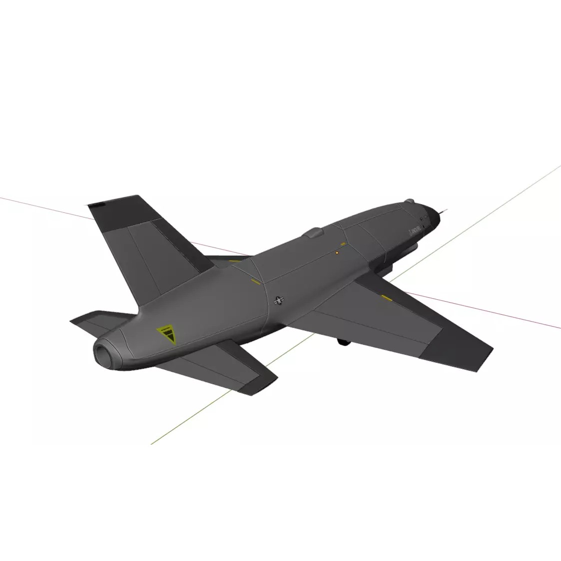 Anduril YFQ-44 Fury - Low-Poly Game-Ready 3D Model - View 25