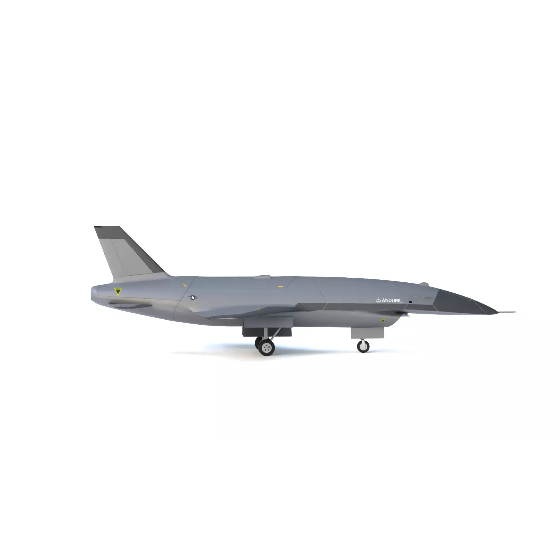Anduril YFQ-44 Fury - Low-Poly Game-Ready 3D Model - View 3