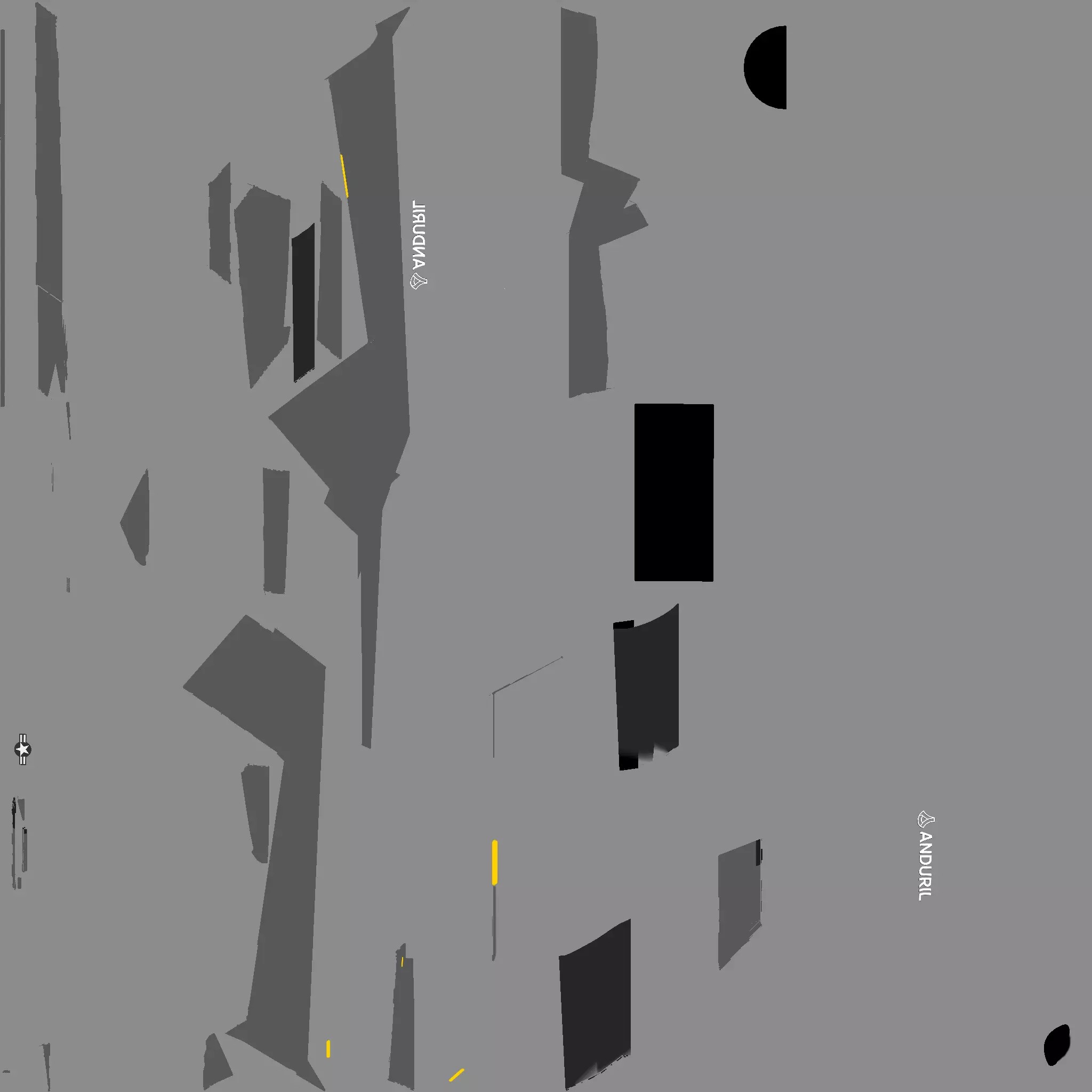 Anduril YFQ-44 Fury - Low-Poly Game-Ready 3D Model - View 48