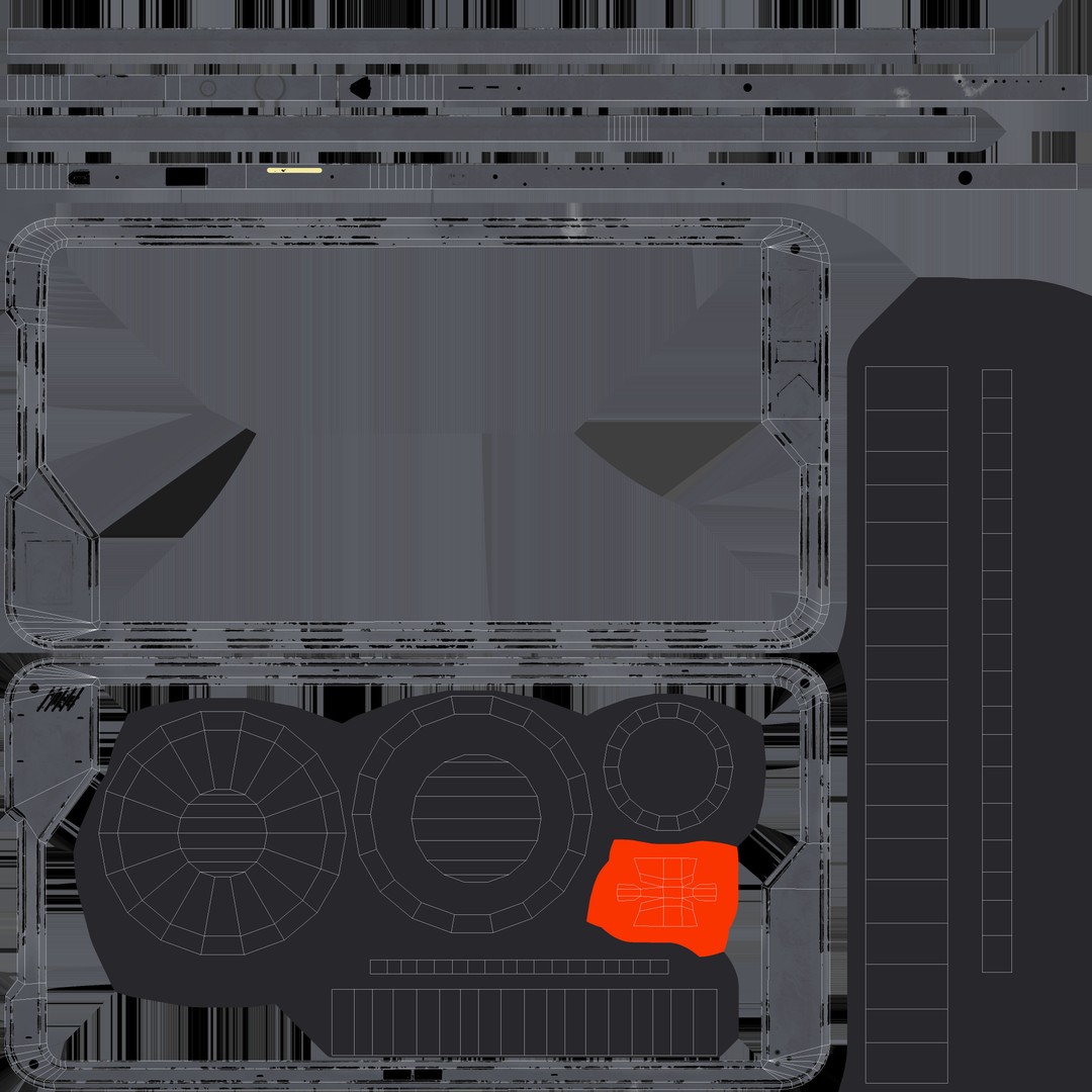 Sci-fi Touch Pad 3D Model – Low Poly PBR Asset, FBX