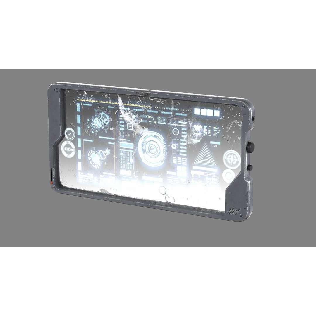 Sci-fi Touch Pad 3D Model – Low Poly PBR Asset, FBX - View 11