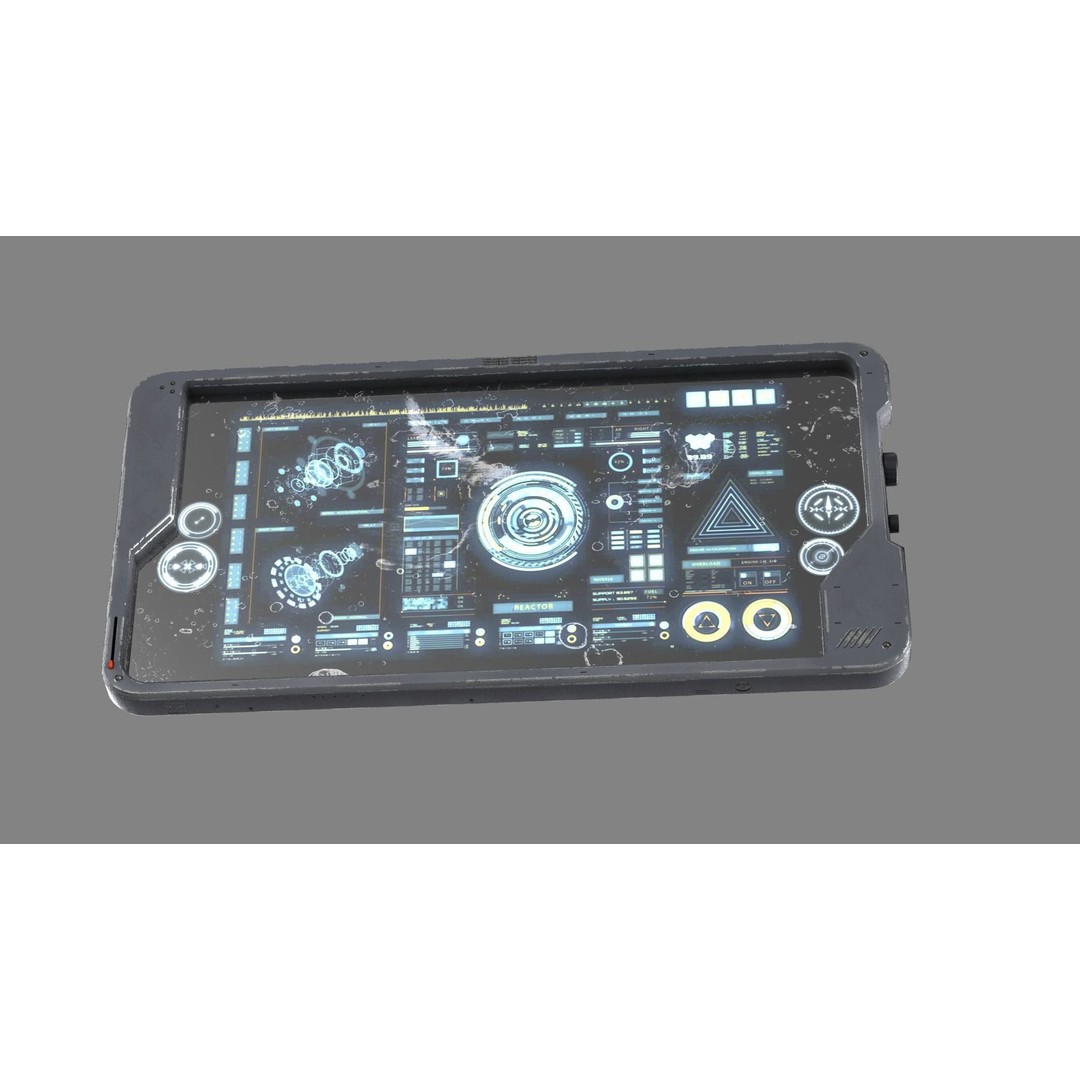 Sci-fi Touch Pad 3D Model – Low Poly PBR Asset, FBX - View 12