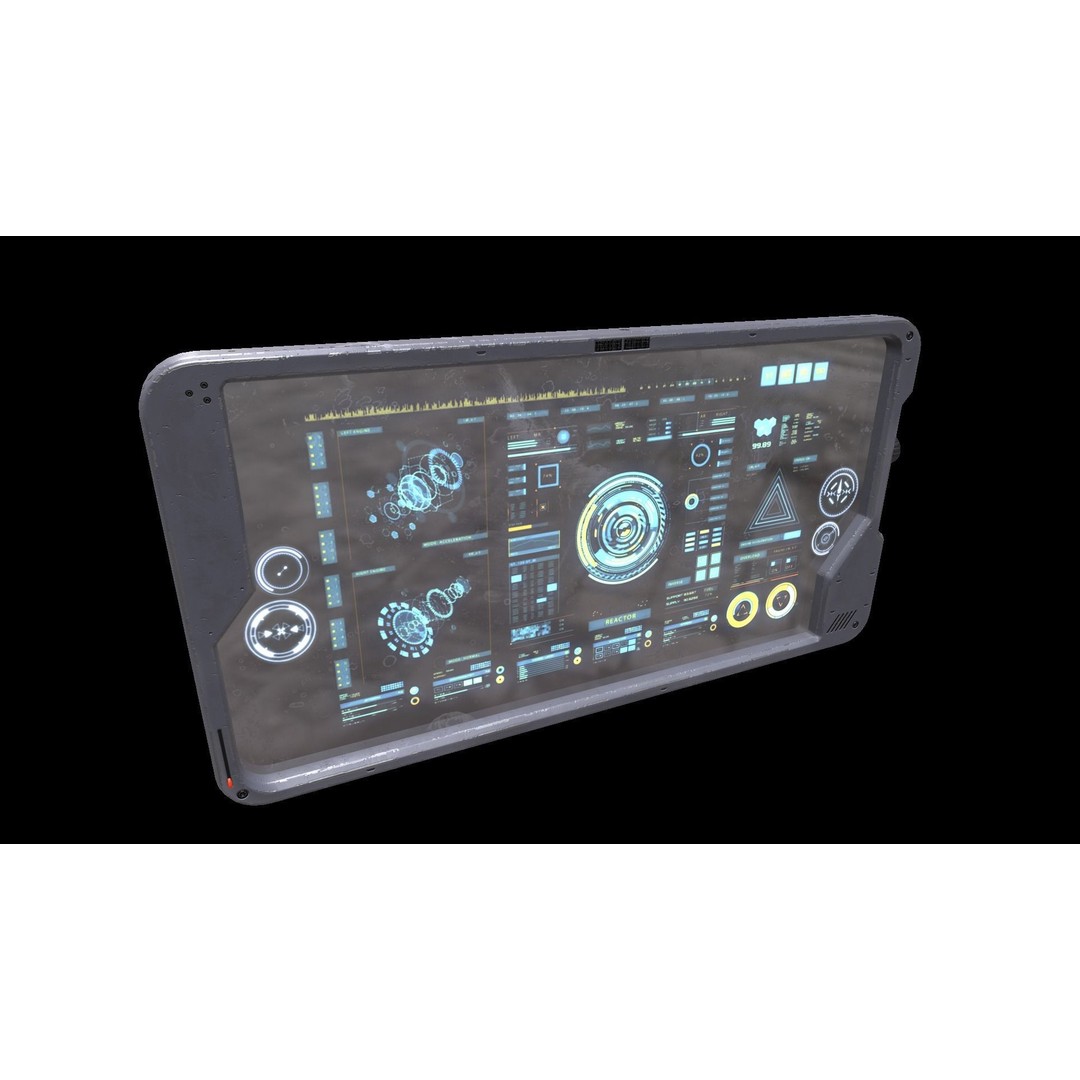 Sci-fi Touch Pad 3D Model – Low Poly PBR Asset, FBX - View 14