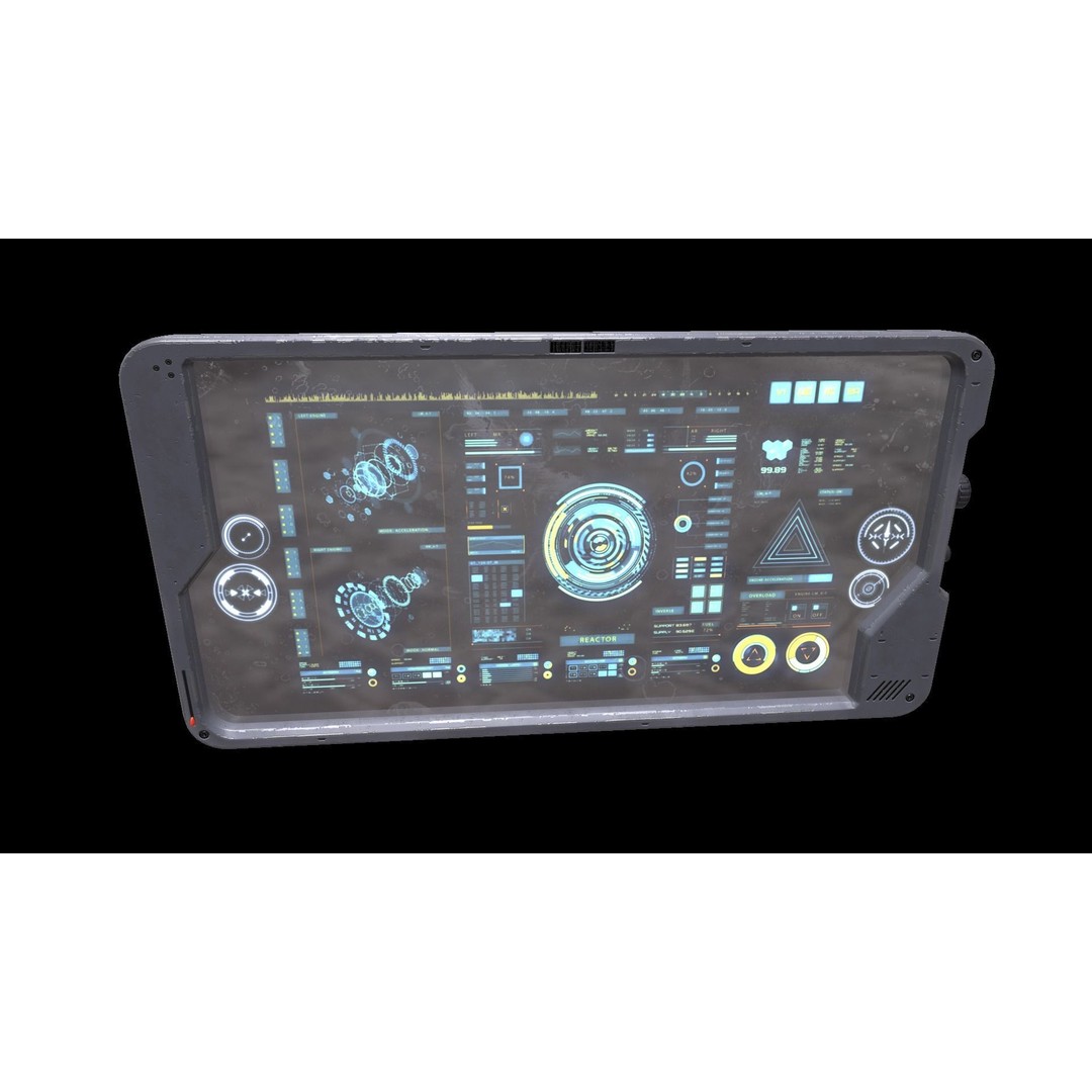 Sci-fi Touch Pad 3D Model – Low Poly PBR Asset, FBX - View 15
