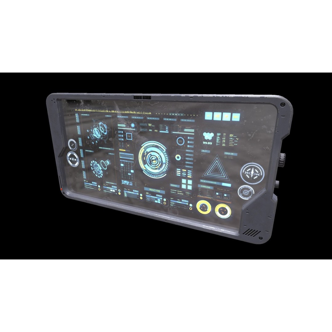 Sci-fi Touch Pad 3D Model – Low Poly PBR Asset, FBX - View 16