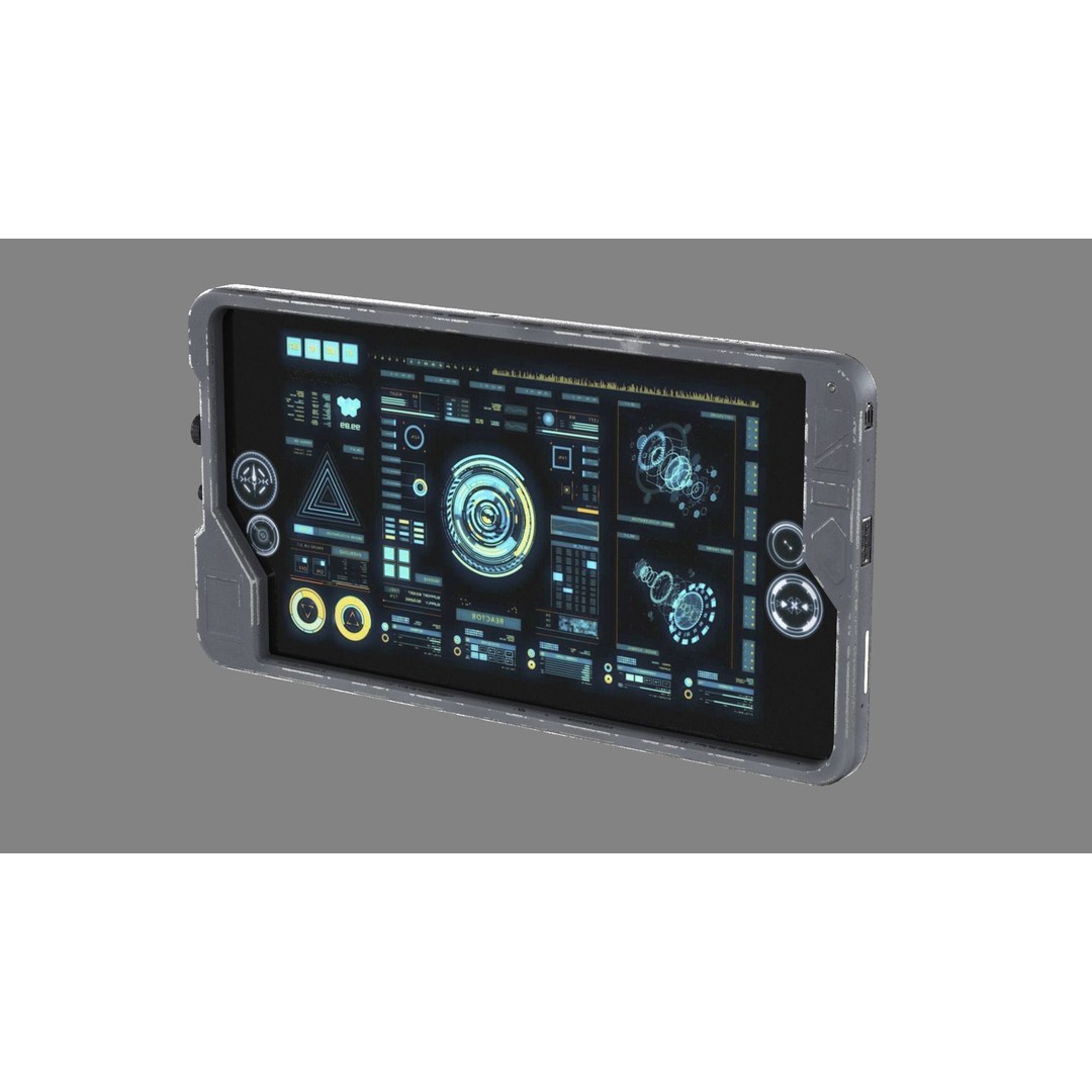 Sci-fi Touch Pad 3D Model – Low Poly PBR Asset, FBX - View 7