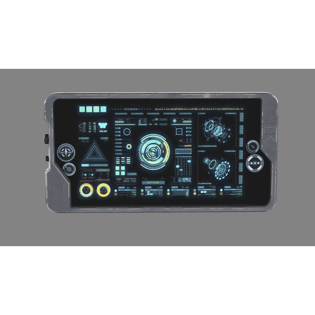 Sci-fi Touch Pad 3D Model – Low Poly PBR Asset, FBX - View 8