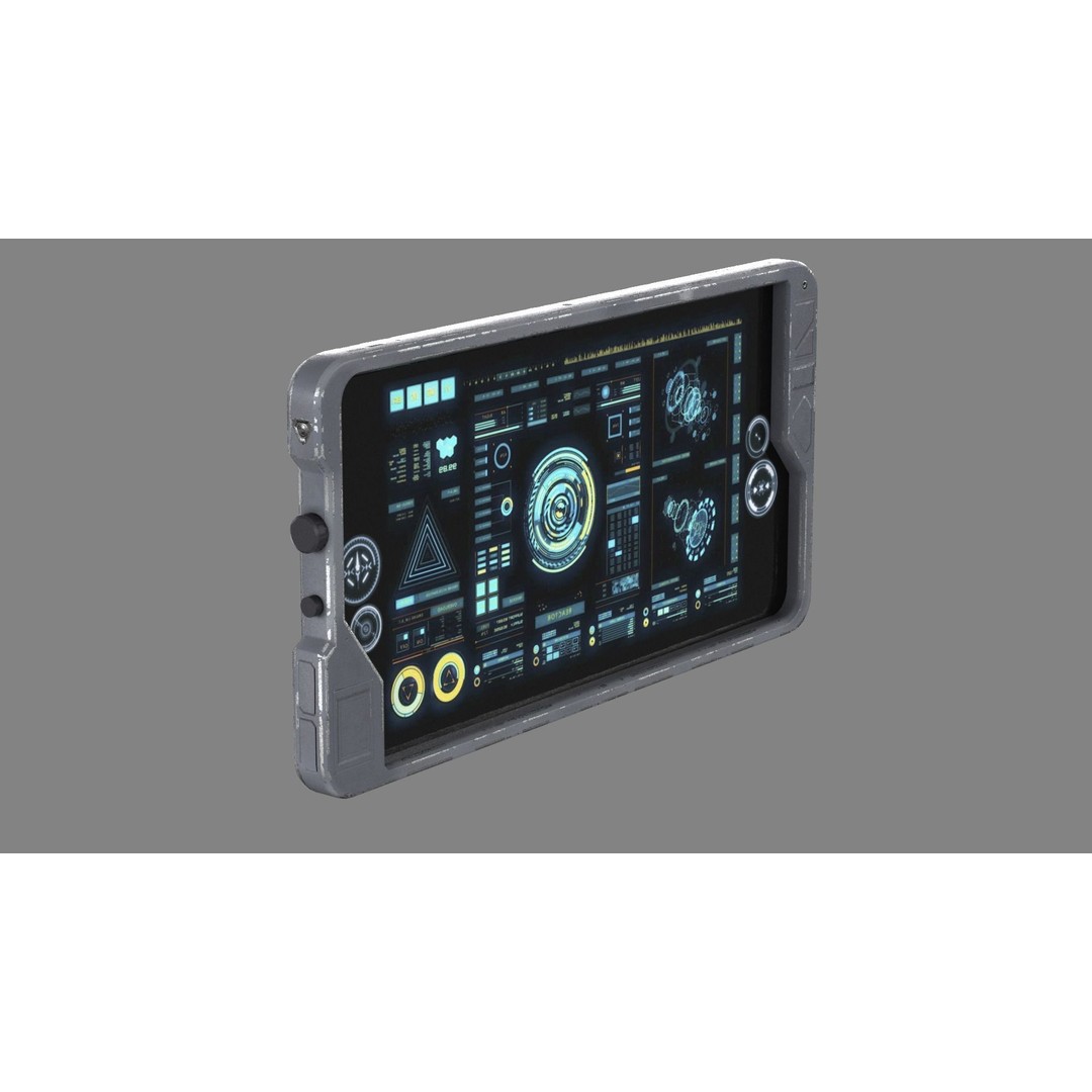 Sci-fi Touch Pad 3D Model – Low Poly PBR Asset, FBX - View 9