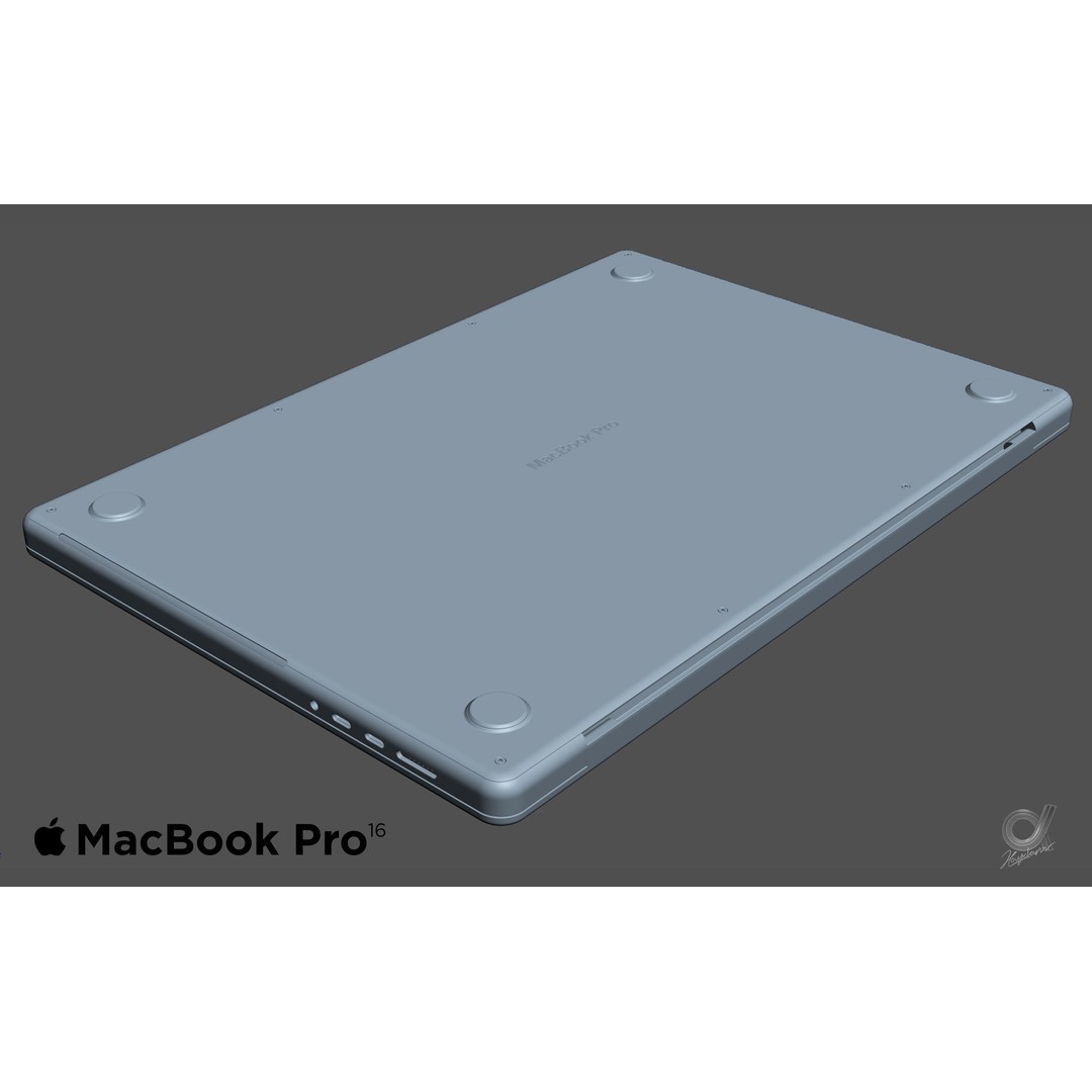 Apple MacBook Pro 2021 3D Model – Rigged Computer Asset, FBX/OBJ - View 11