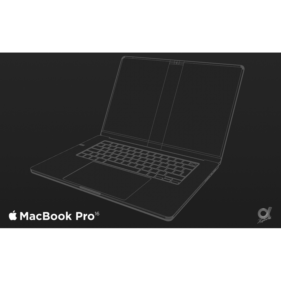 Apple MacBook Pro 2021 3D Model – Rigged Computer Asset, FBX/OBJ - View 13