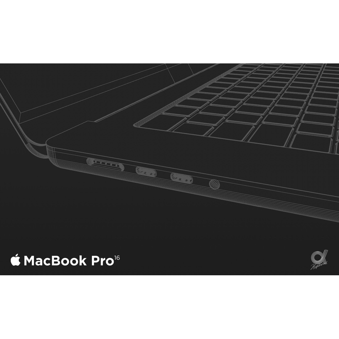Apple MacBook Pro 2021 3D Model – Rigged Computer Asset, FBX/OBJ - View 15