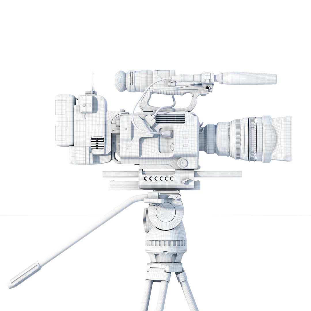 SONY FX9 Camera 3D Model – High Poly PBR Asset, FBX, Blender - View 12