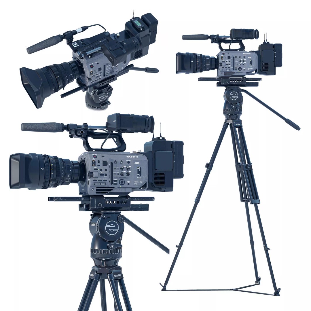 SONY FX9 Camera 3D Model – High Poly PBR Asset, FBX, Blender - View 2