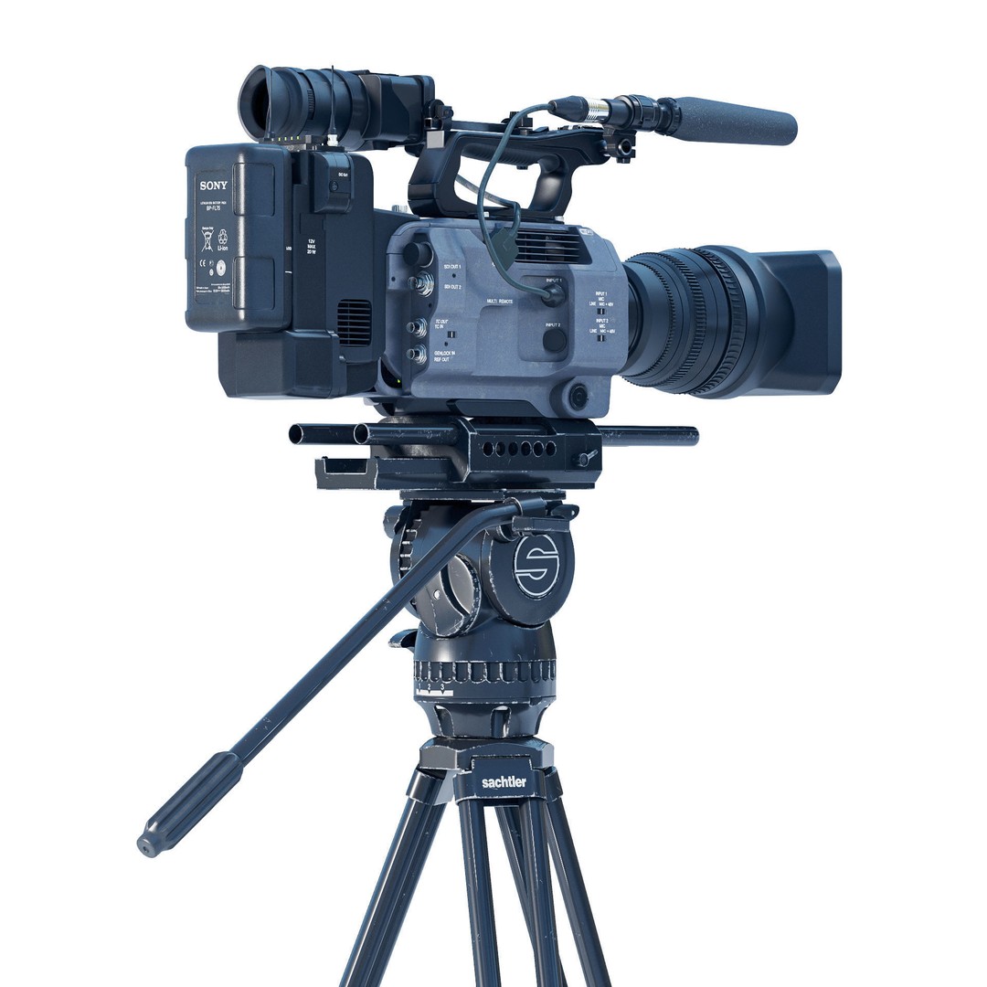 SONY FX9 Camera 3D Model – High Poly PBR Asset, FBX, Blender - View 7