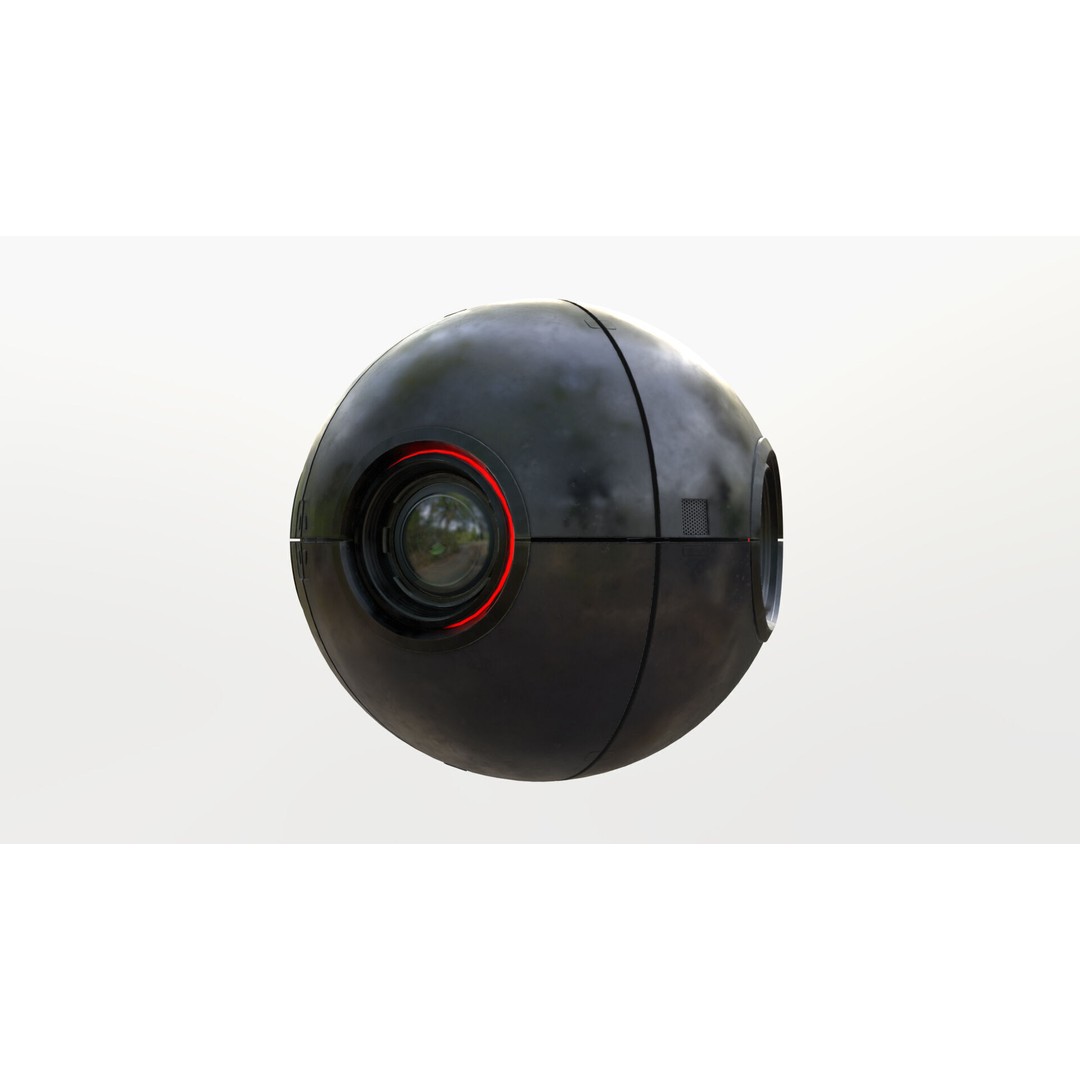 Futuristic Surveillance Drone 3D Model – Low Poly Sci-Fi Asset, FBX - View 11