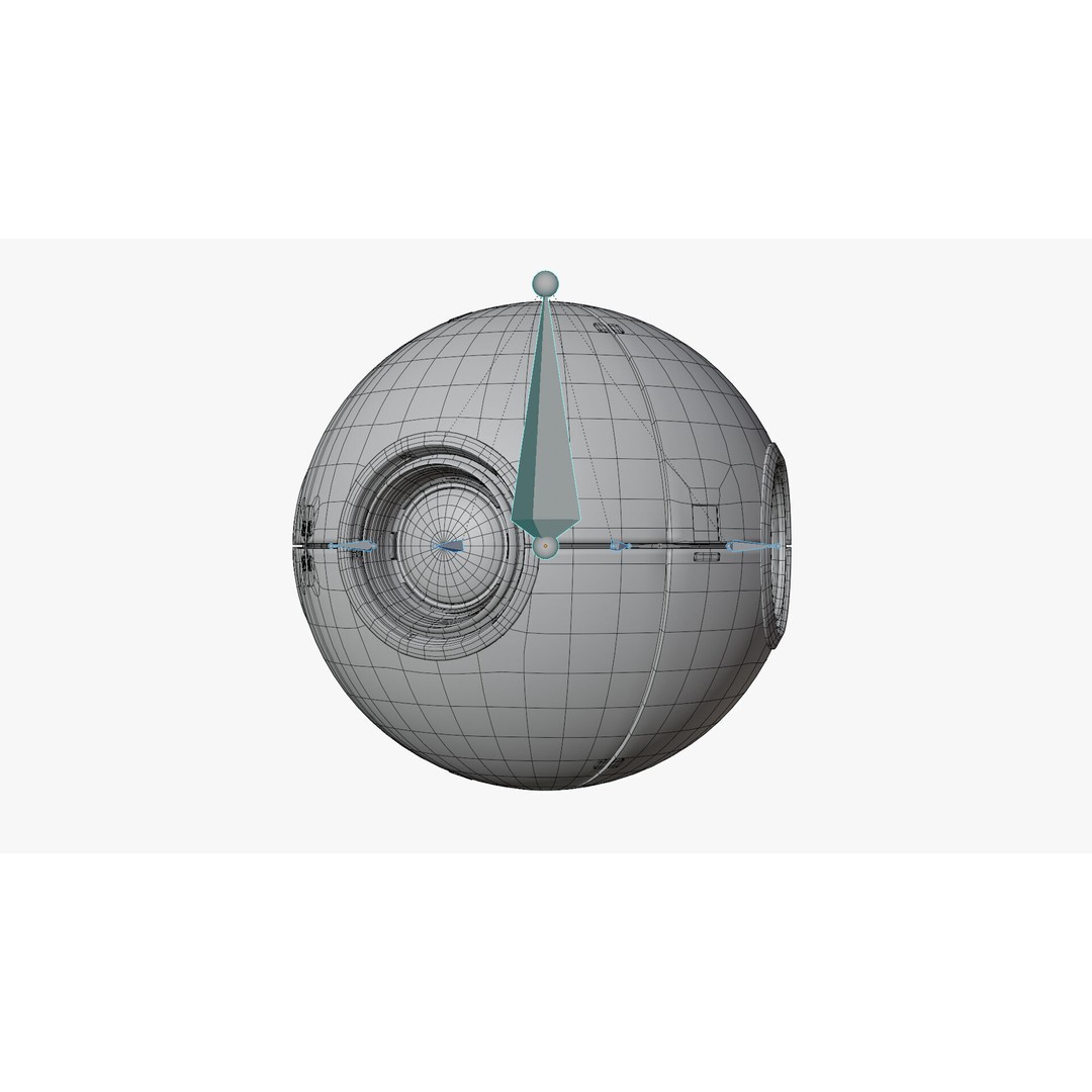 Futuristic Surveillance Drone 3D Model – Low Poly Sci-Fi Asset, FBX - View 12