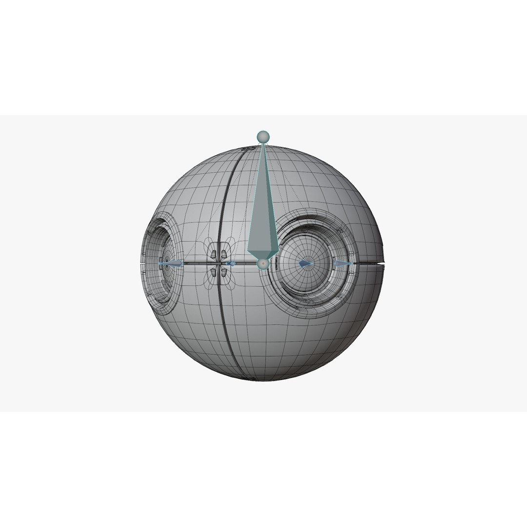 Futuristic Surveillance Drone 3D Model – Low Poly Sci-Fi Asset, FBX - View 3