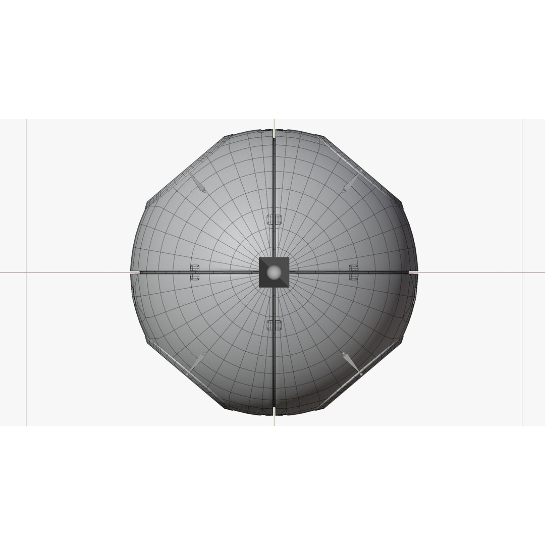 Futuristic Surveillance Drone 3D Model – Low Poly Sci-Fi Asset, FBX - View 6