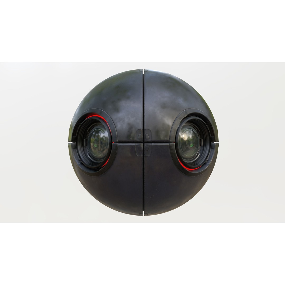 Futuristic Surveillance Drone 3D Model – Low Poly Sci-Fi Asset, FBX - View 7