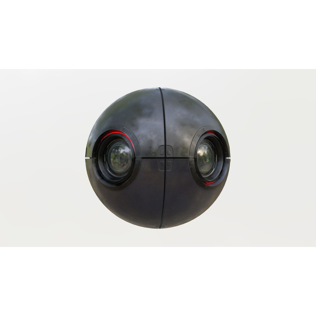 Futuristic Surveillance Drone 3D Model – Low Poly Sci-Fi Asset, FBX - View 9