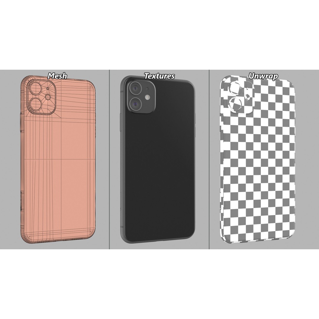 Black Smartphone 3D Model – Modern Mobile Device with PBR Textures - View 16