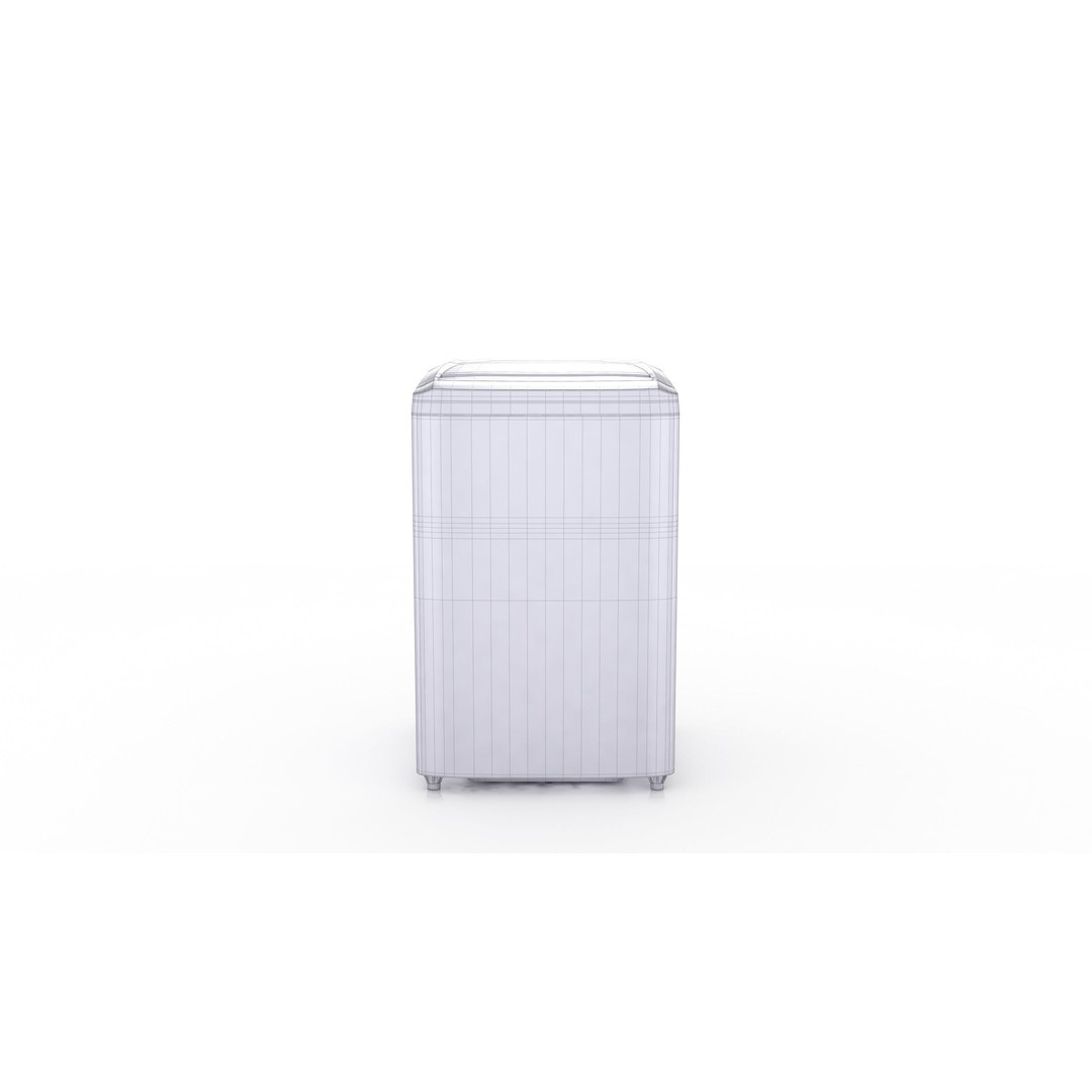 Washing Machine 3D Model – Low Poly Appliance with Textures, FBX, OBJ - View 10
