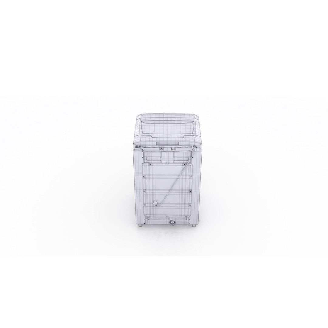 Washing Machine 3D Model – Low Poly Appliance with Textures, FBX, OBJ - View 15