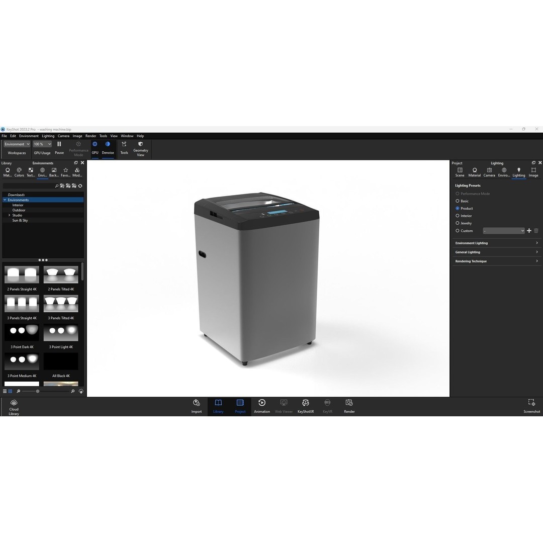 Washing Machine 3D Model – Low Poly Appliance with Textures, FBX, OBJ - View 21