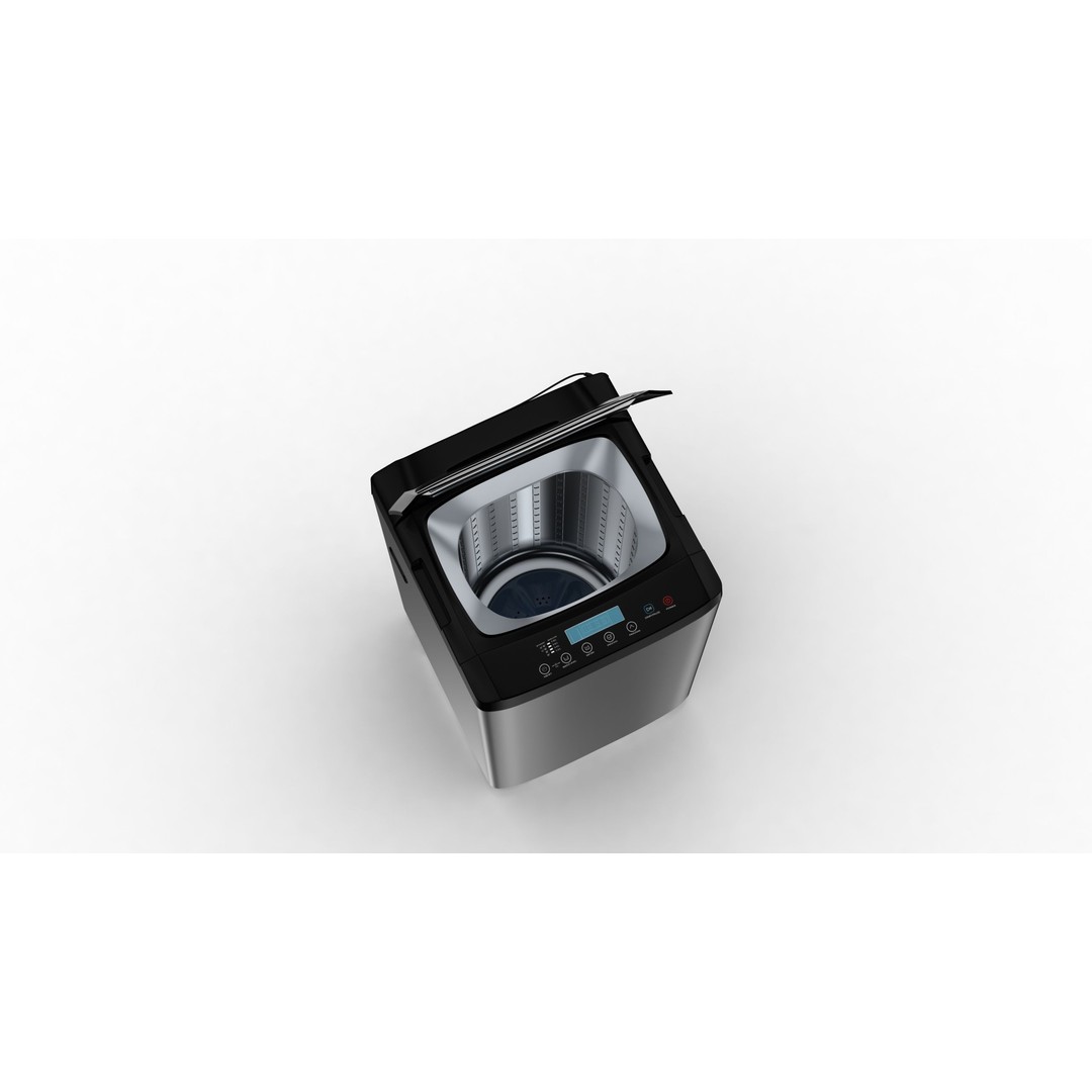 Washing Machine 3D Model – Low Poly Appliance with Textures, FBX, OBJ - View 8