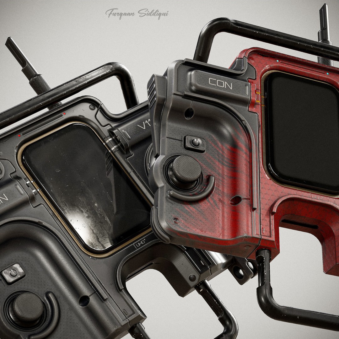 Sci-fi Controller 3D Model – Low Poly Game Ready, PBR, FBX - View 13