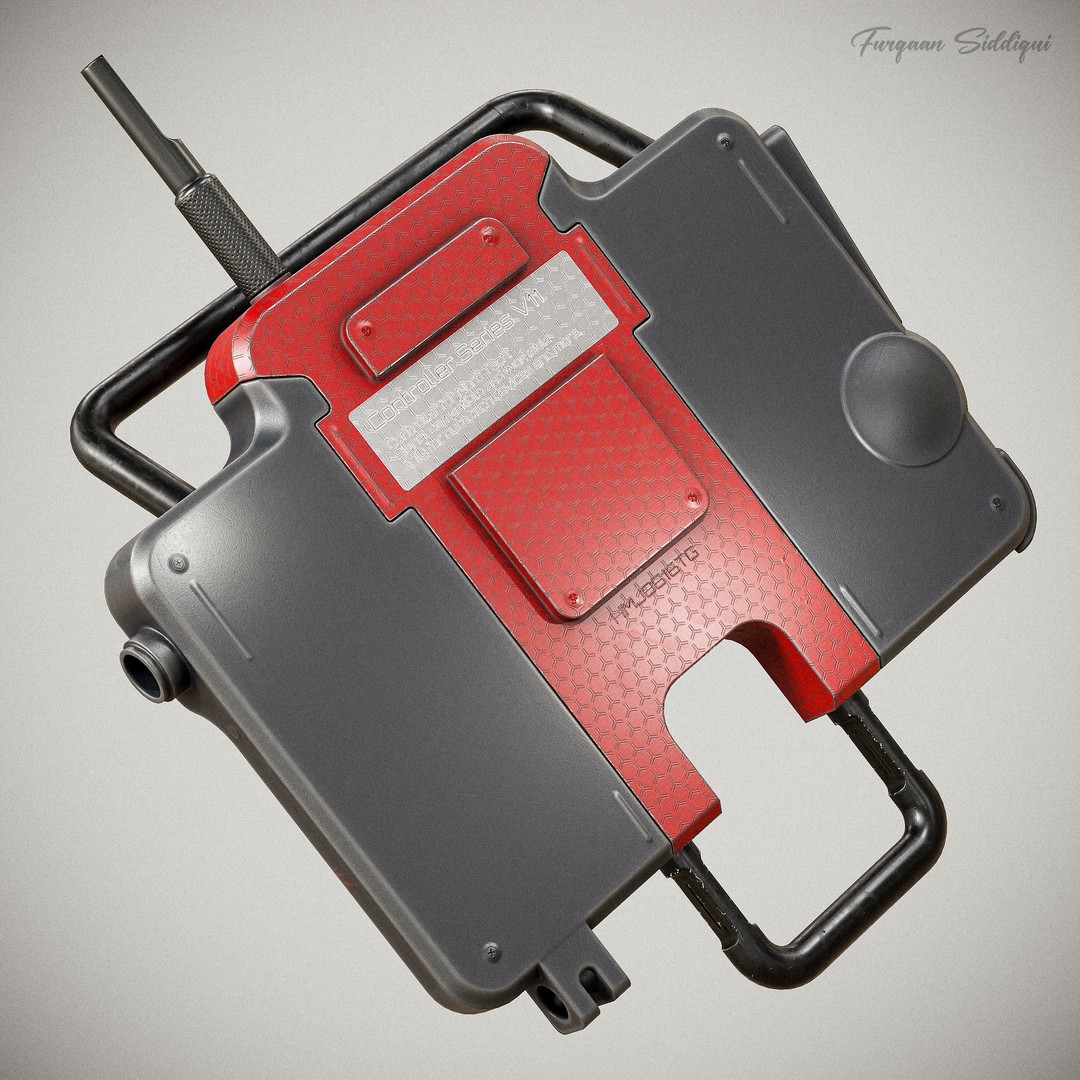 Sci-fi Controller 3D Model – Low Poly Game Ready, PBR, FBX - View 14