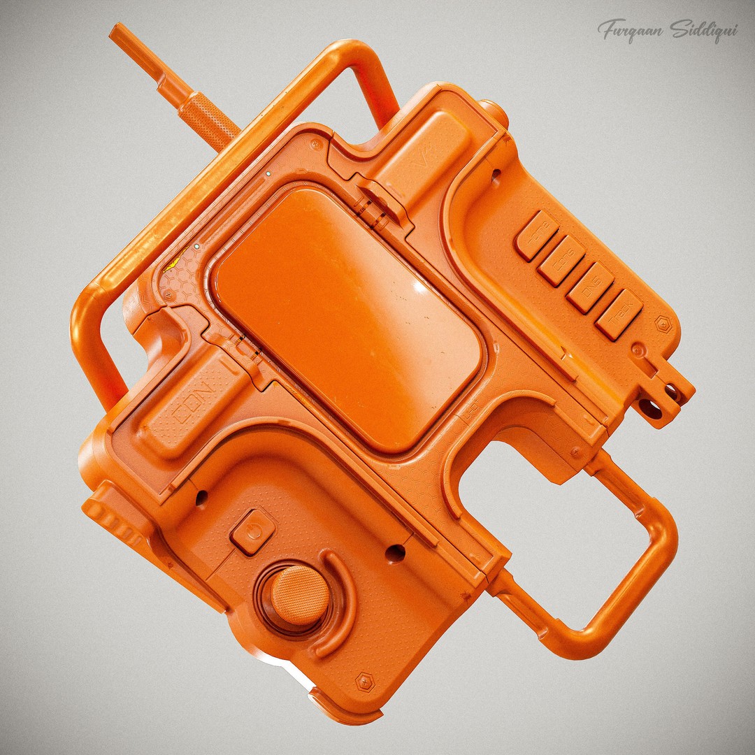 Sci-fi Controller 3D Model – Low Poly Game Ready, PBR, FBX - View 15