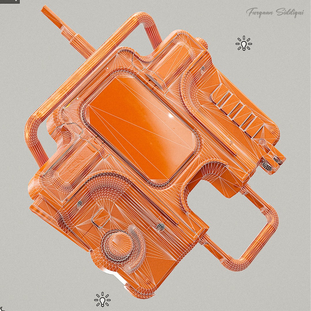 Sci-fi Controller 3D Model – Low Poly Game Ready, PBR, FBX - View 16