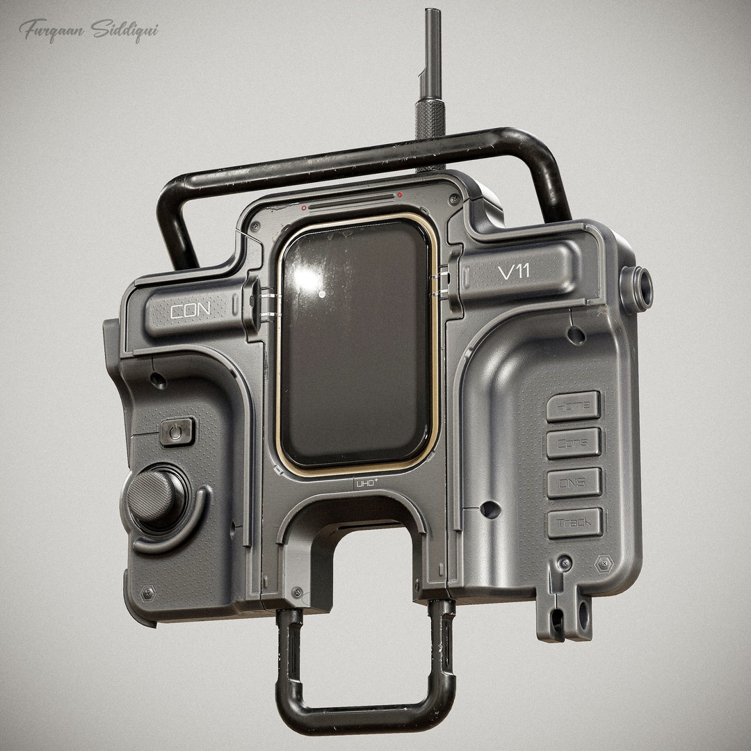 Sci-fi Controller 3D Model – Low Poly Game Ready, PBR, FBX - View 17