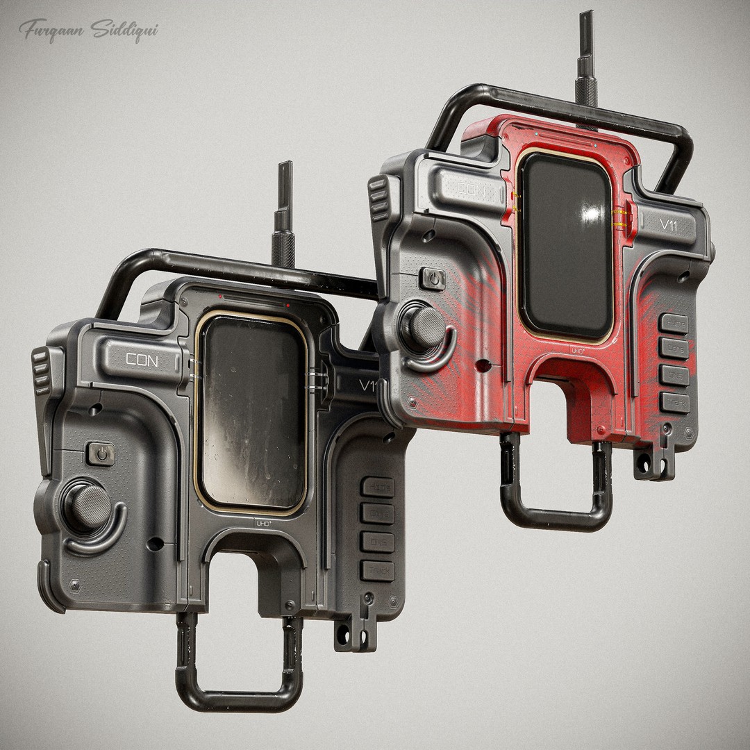 Sci-fi Controller 3D Model – Low Poly Game Ready, PBR, FBX - View 20