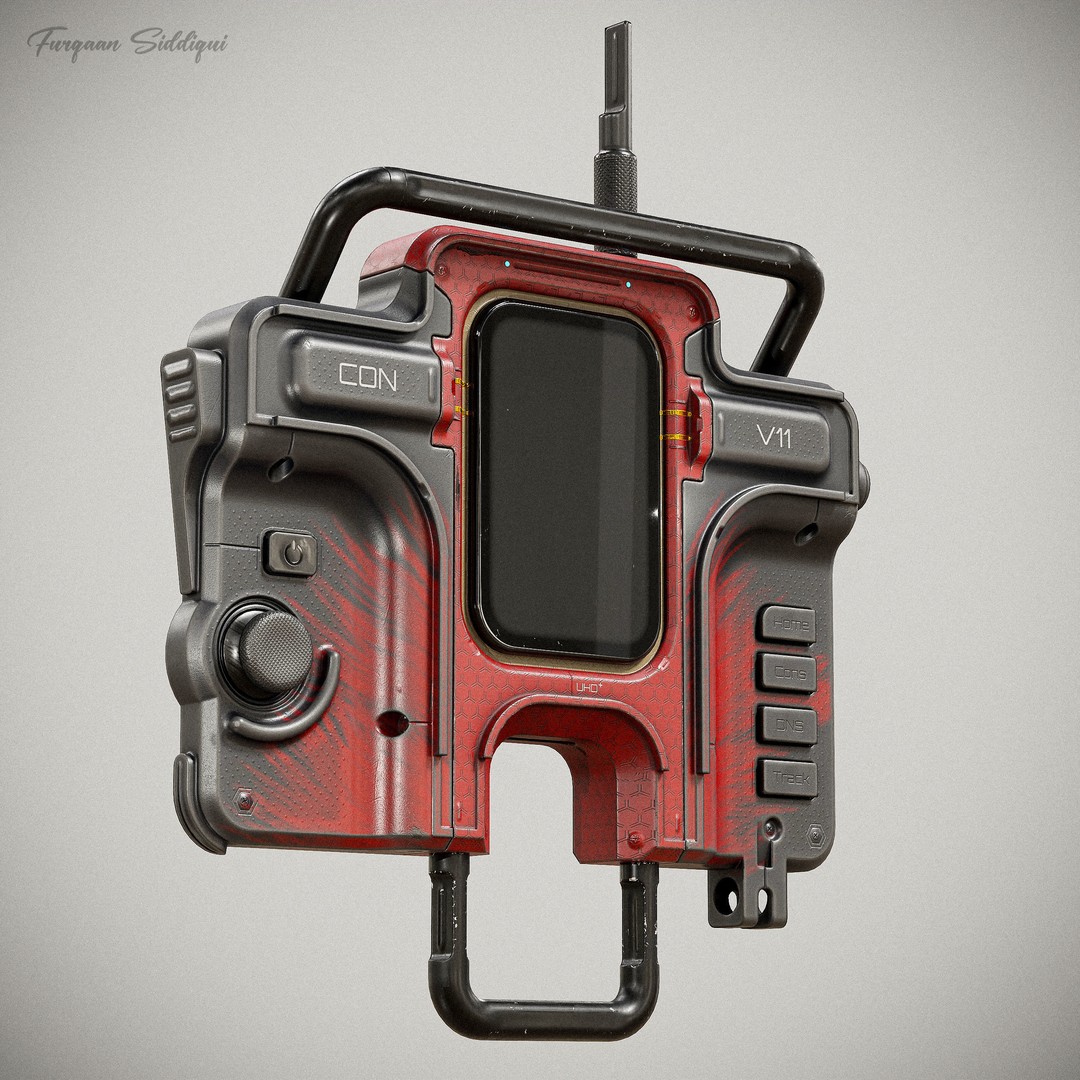 Sci-fi Controller 3D Model – Low Poly Game Ready, PBR, FBX - View 21