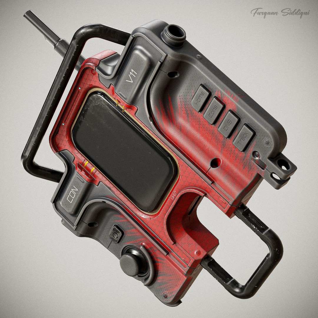 Sci-fi Controller 3D Model – Low Poly Game Ready, PBR, FBX - View 23