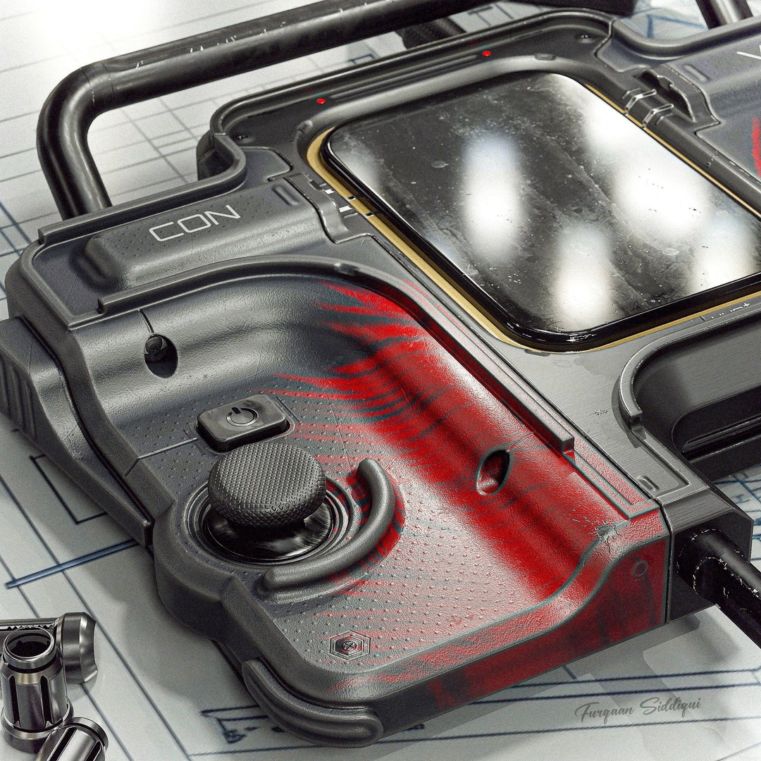 Sci-fi Controller 3D Model – Low Poly Game Ready, PBR, FBX - View 5