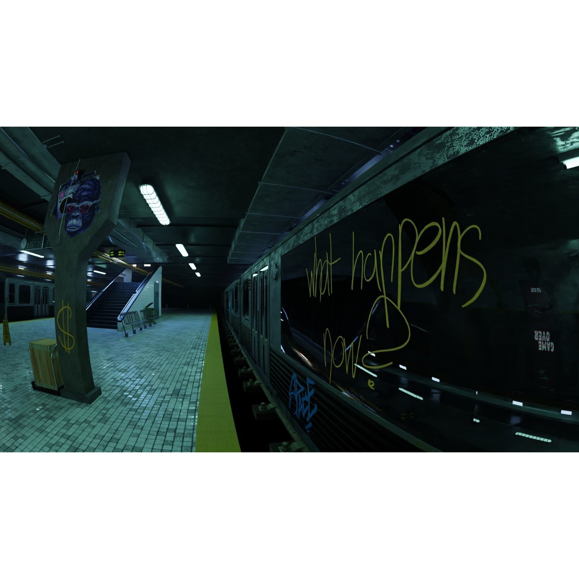 Subway Station Scene - Game-Ready 3D Model