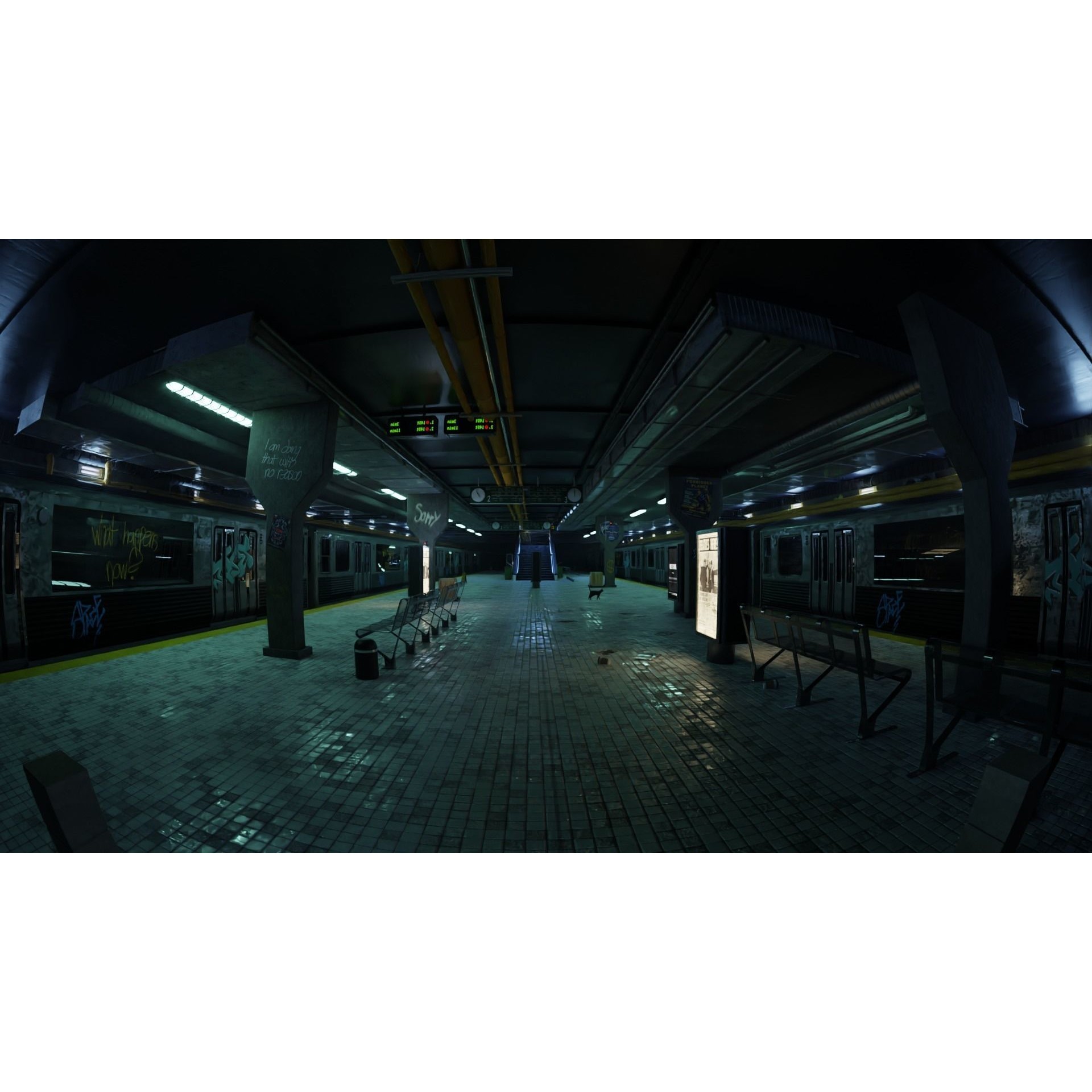 Subway Station Scene - Game-Ready 3D Model - View 13