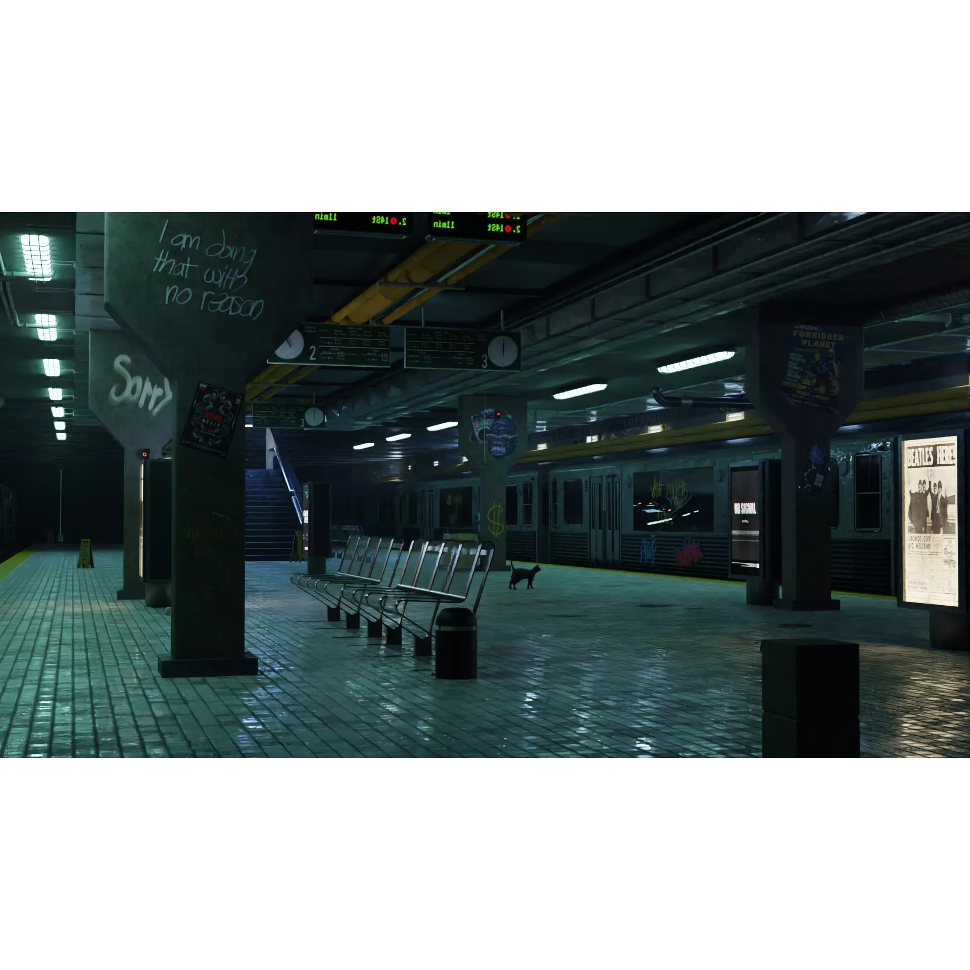 Subway Station Scene - Game-Ready 3D Model - View 2