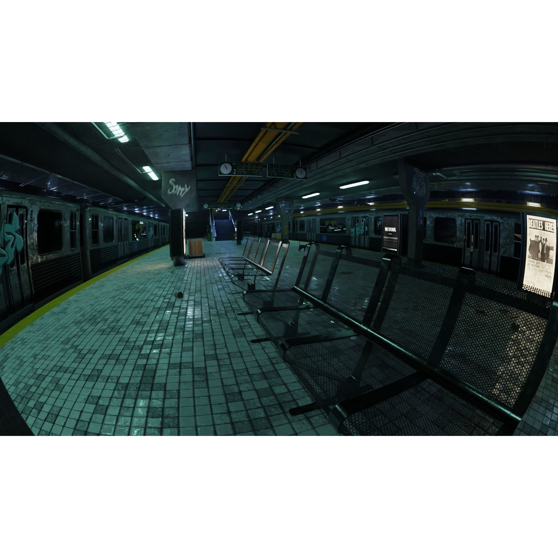 Subway Station Scene - Game-Ready 3D Model - View 6
