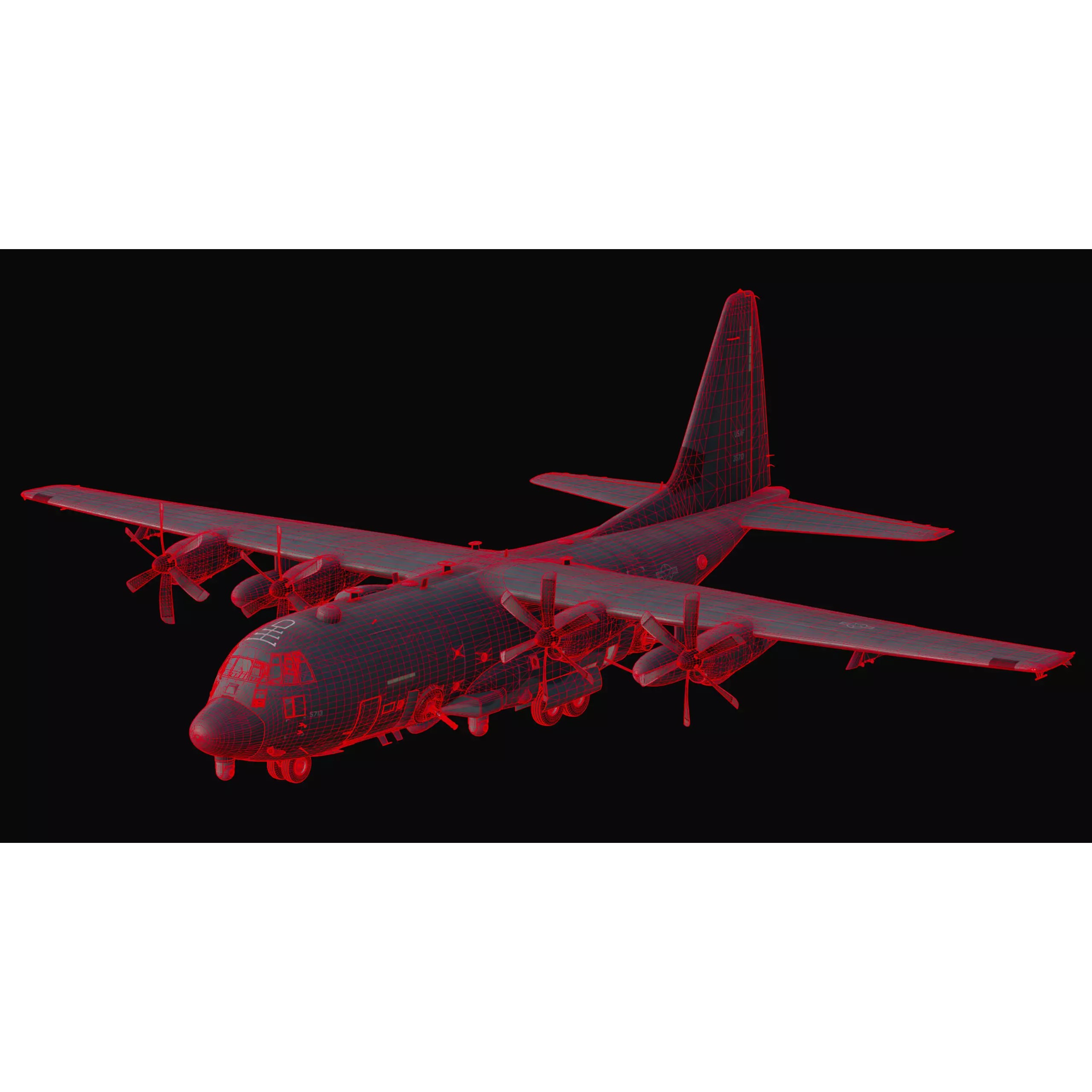 Lockheed Martin AC-130J Ghostrider - Game-Ready 3D Model - View 10
