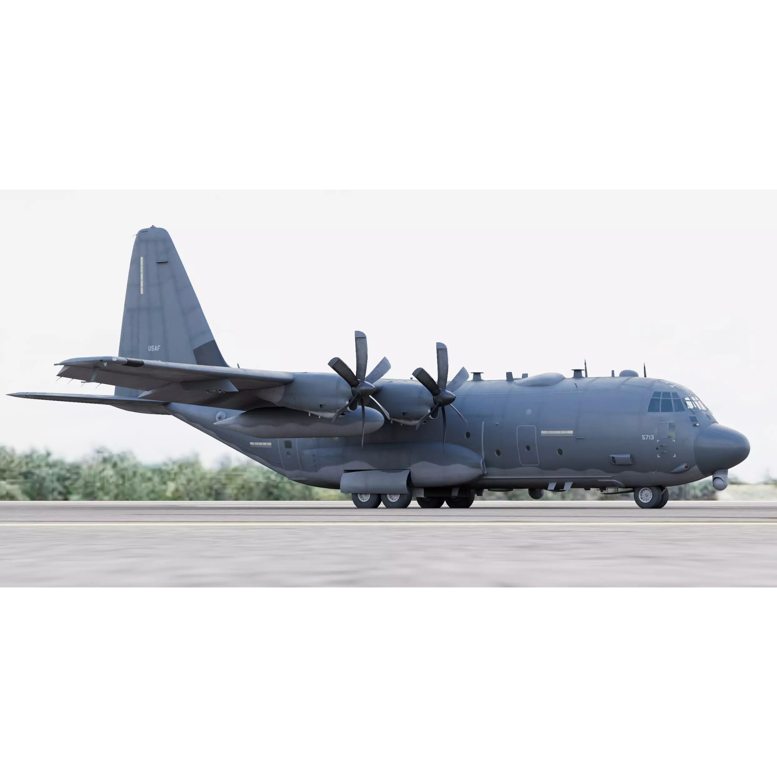 Lockheed Martin AC-130J Ghostrider - Game-Ready 3D Model - View 6