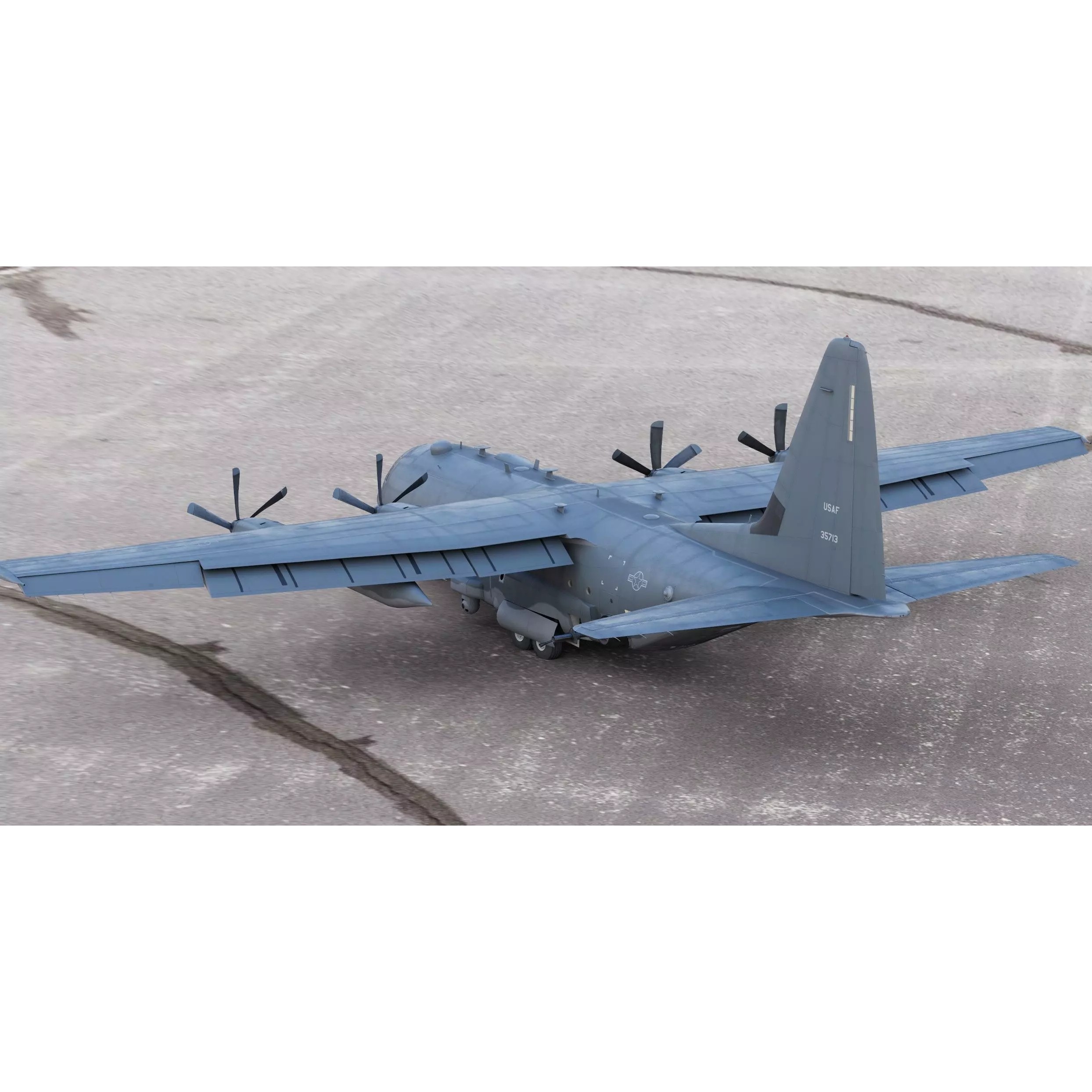 Lockheed Martin AC-130J Ghostrider - Game-Ready 3D Model - View 7